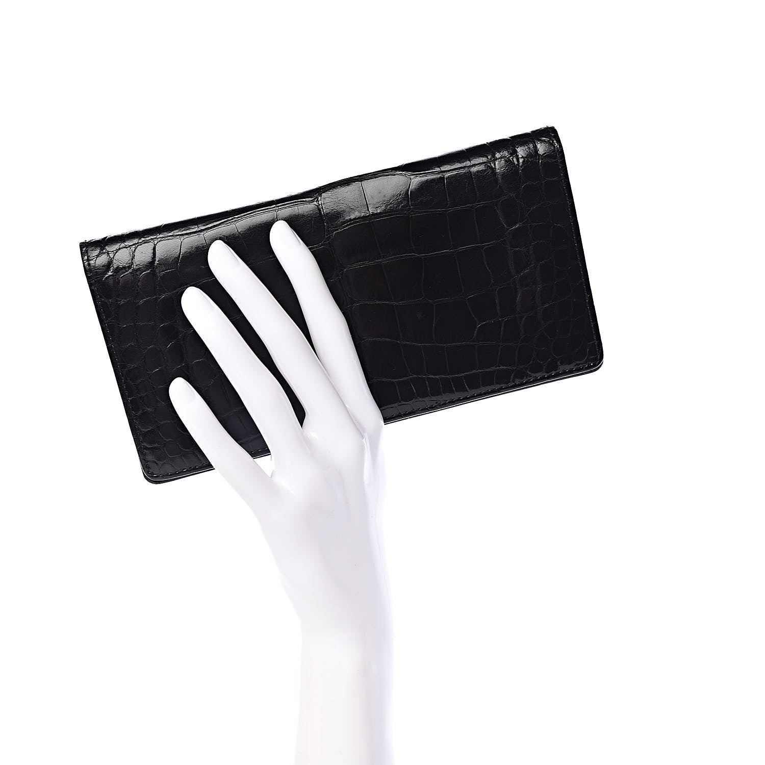 Louis Vuitton Crocodile Brazza Wallet Black 2 of 8