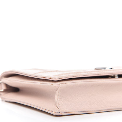Christian Dior Grained Calfskin Diorama Wallet on Chain Pouch Nude 6 of 10