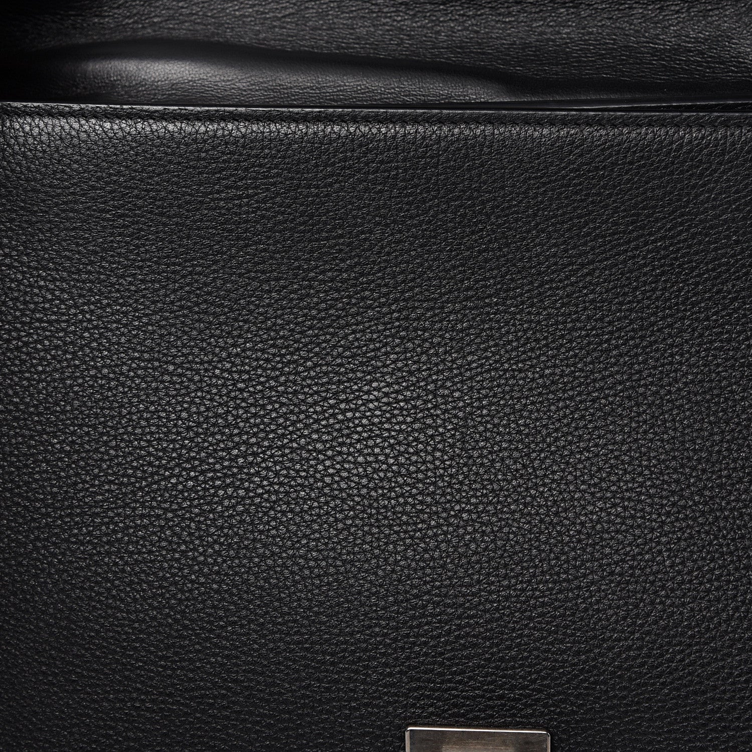 Celine Drummed Calfskin Suede Small Trapeze Black 6 of 9