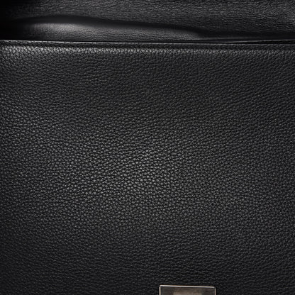Celine Drummed Calfskin Suede Small Trapeze Black 6 of 9