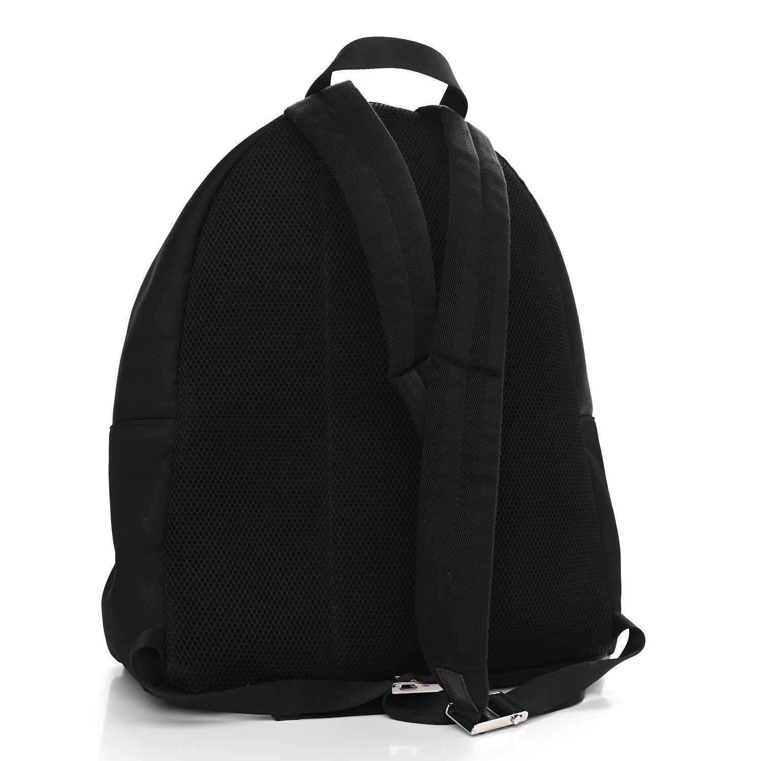 Fendi Nylon Vitello Elite Monster Eyes Rounded Backpack Black Yellow 2 of 11