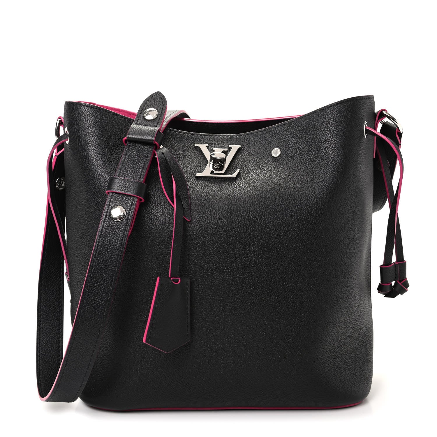Louis Vuitton Calfskin Lockme Bucket Black 1 of 10