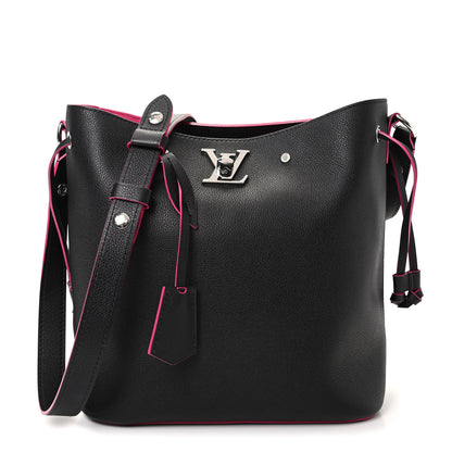 Louis Vuitton Calfskin Lockme Bucket Black 1 of 10