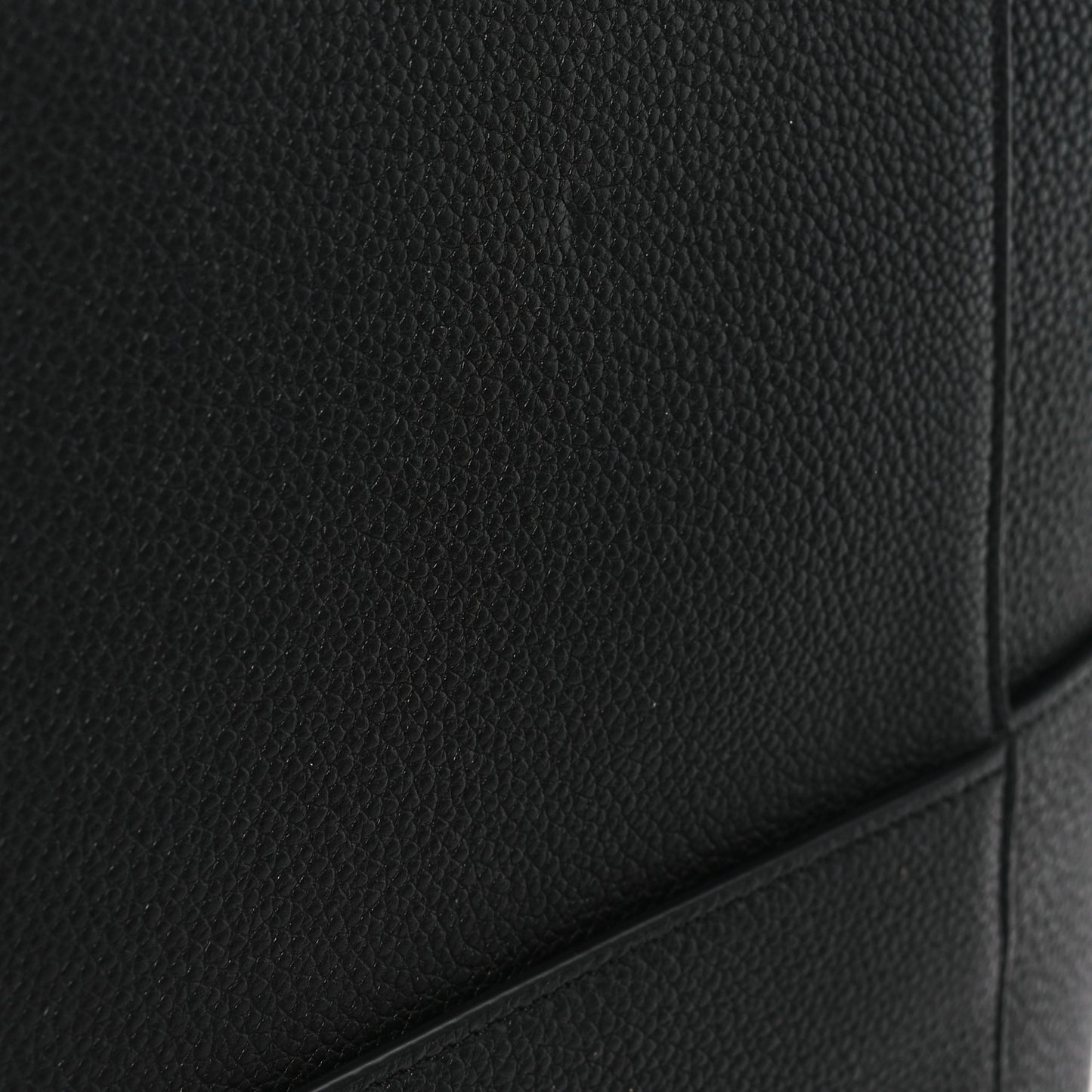 Soft Grained Calfskin Sangle Bucket Bag Black