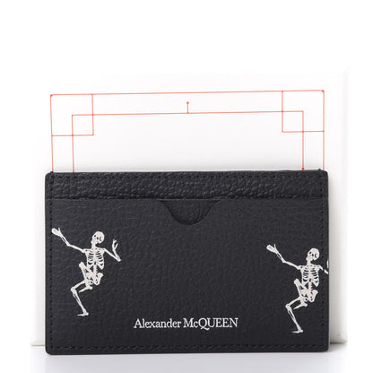Alexander McQueen Calfskin Dancing Skeleton Card Holder Black 8 of 8
