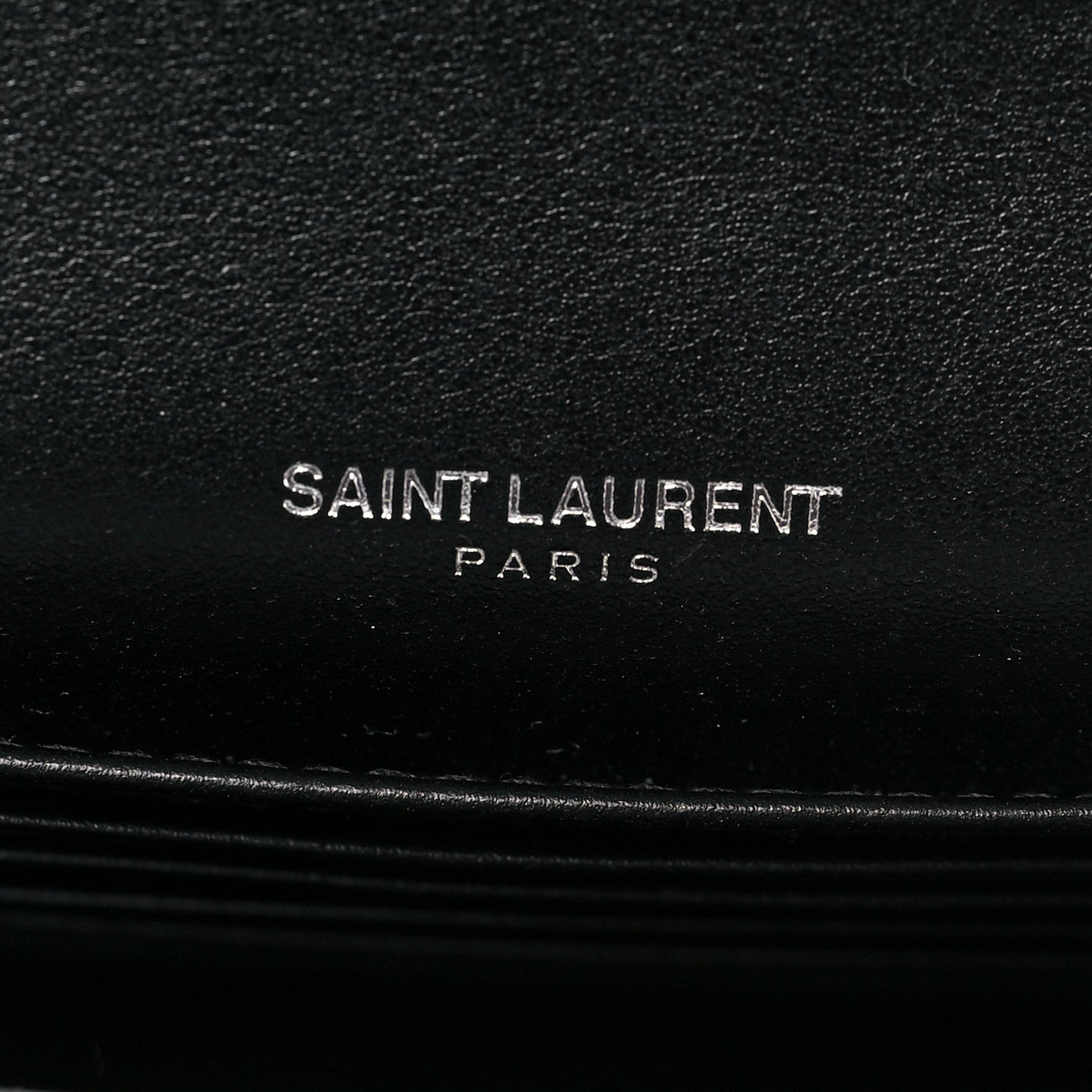 Calfskin Crocodile Embossed Monogram Sunset Chain Wallet Black
