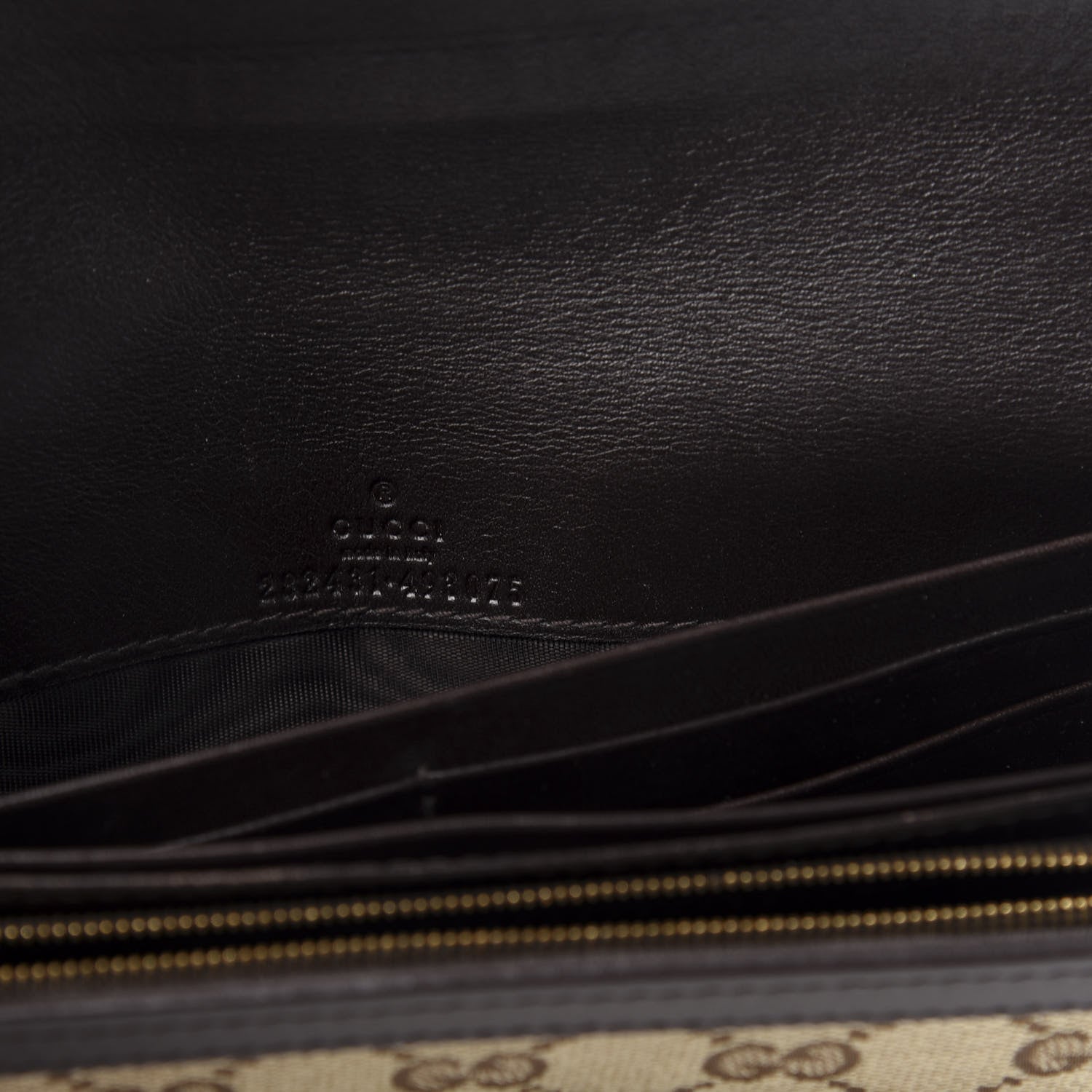 Gucci Monogram Margaux Calfskin Sukey Continental Wallet Beige Ebony Cocoa 8 of 8