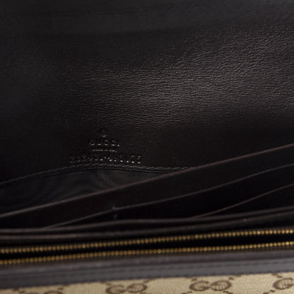Gucci Monogram Margaux Calfskin Sukey Continental Wallet Beige Ebony Cocoa 8 of 8