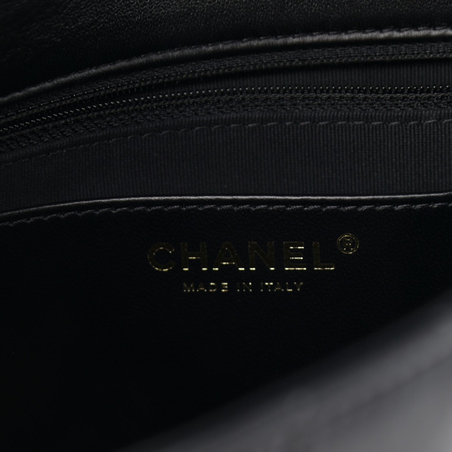 Lambskin Quilted Large CC Funky Town Flap Black