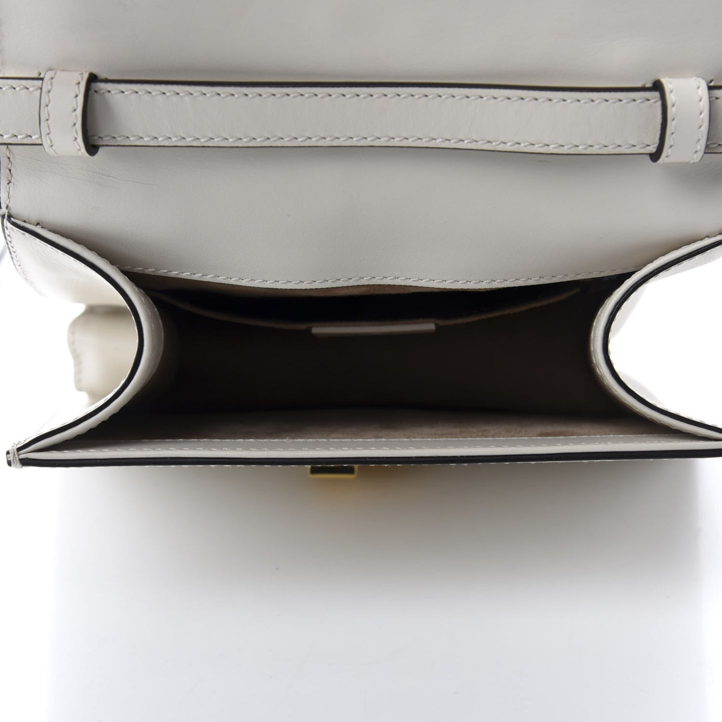 Calfskin Mini Sylvie Top Handle Bag White