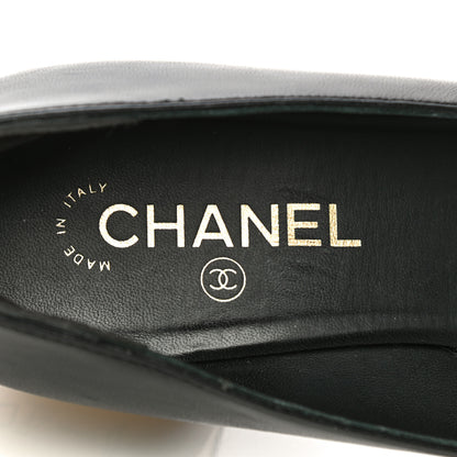 Chanel Lambskin Grosgrain Cap Toe Egyptian Amulet CC Pumps 40.5 Black 11 of 21