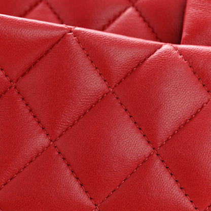 Chanel Lambskin Quilted Small Double Flap Dark Red 12 of 12