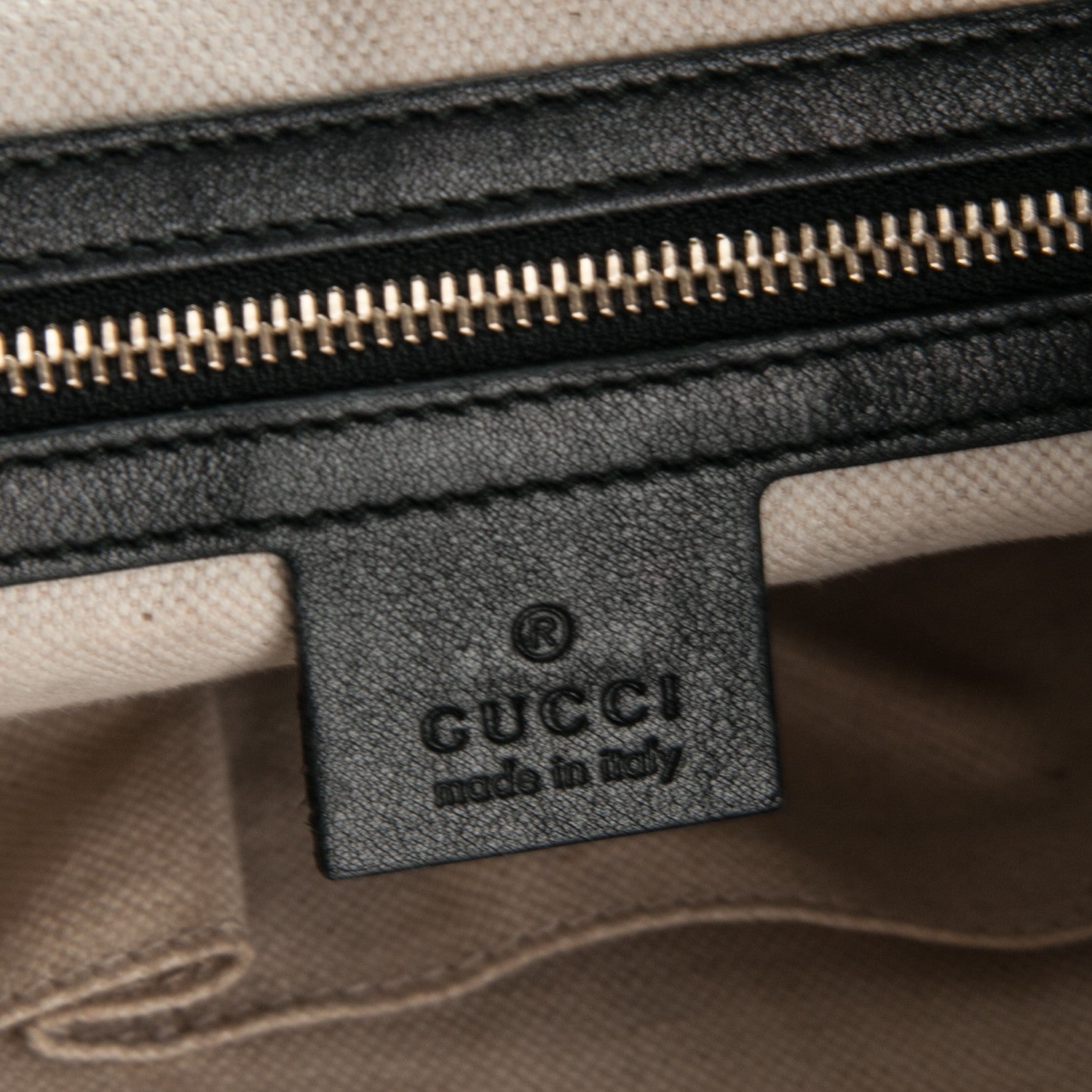 Gucci Guccissima Medium Bree Foldover Tote Black 6 of 7