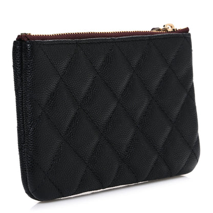 Chanel Caviar Quilted Small Cosmetic Case Black 3 of 7