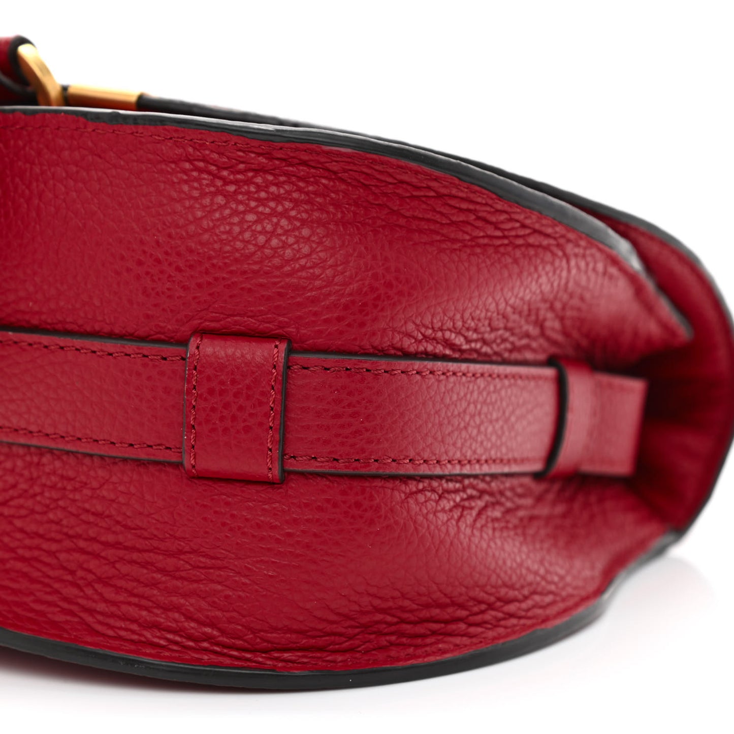 Calfskin Mini Marcie Round Crossbody Bag Red