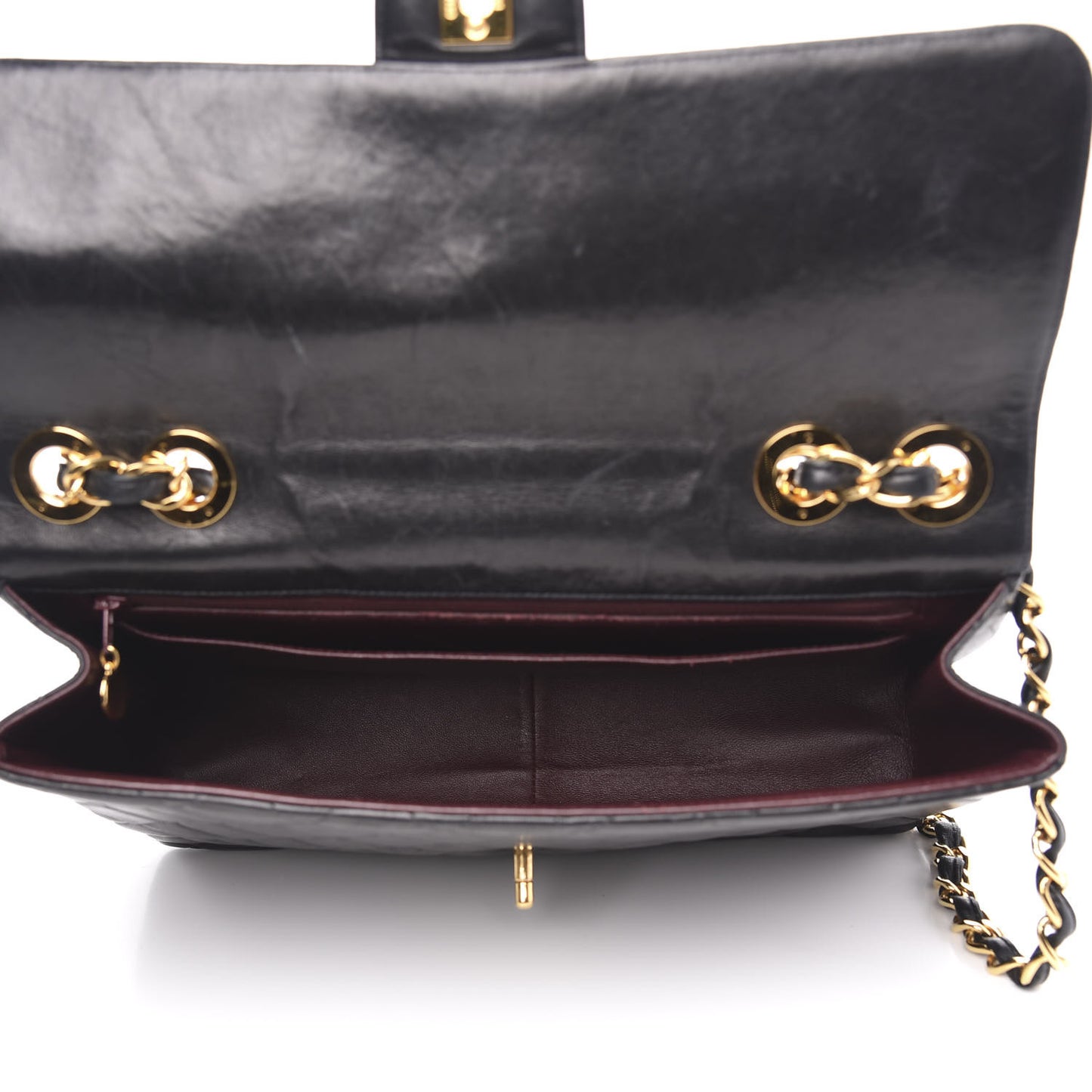 Lambskin Quilted Jumbo Single Flap Black