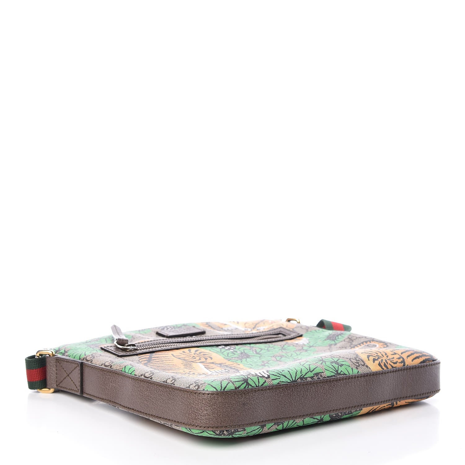 Gucci GG Supreme Monogram Bengal Web Medium Flat Messenger Beige Yard 4 of 13