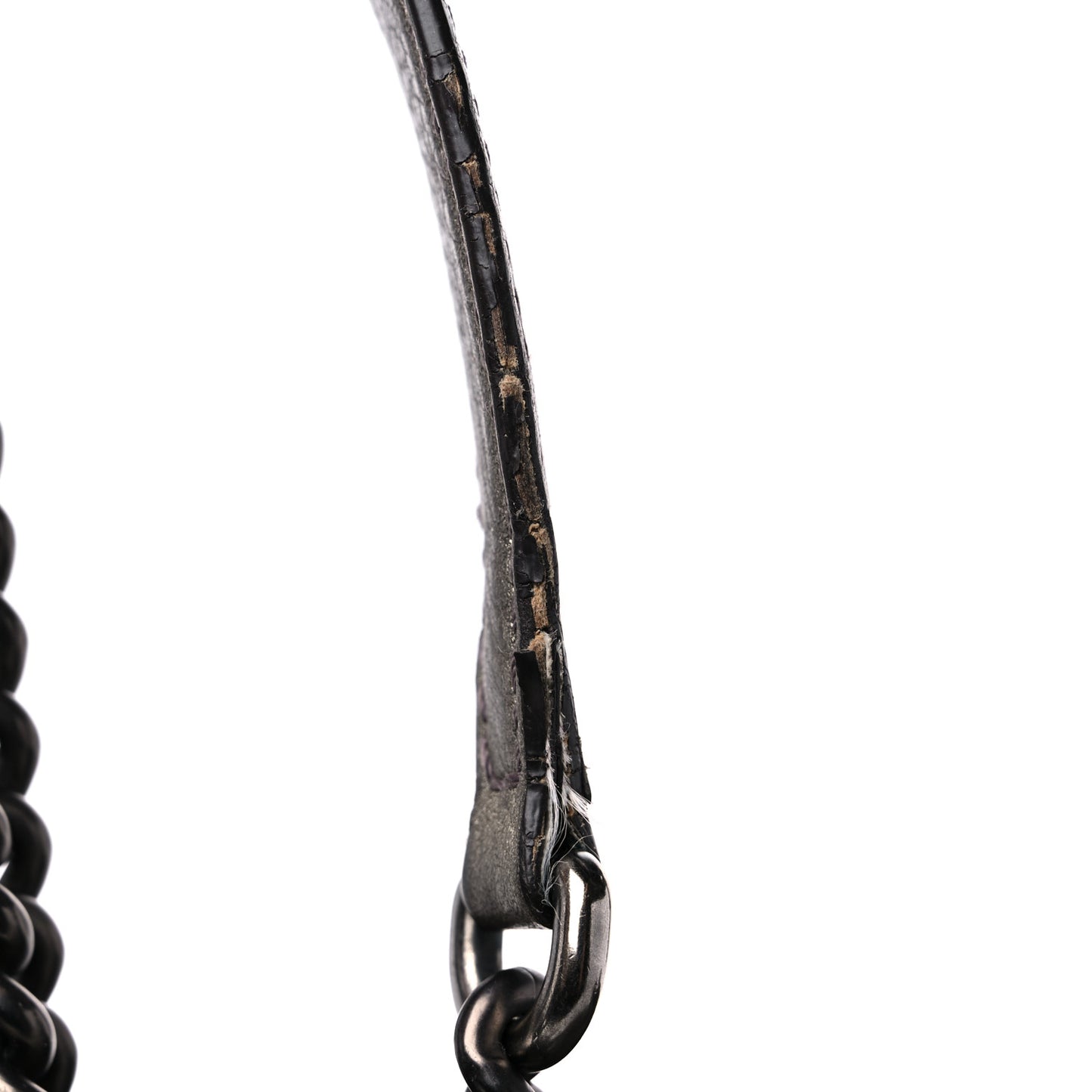 Metallic Pebbled Calfskin Medium Soho Chain Shoulder Bag Golden Beige