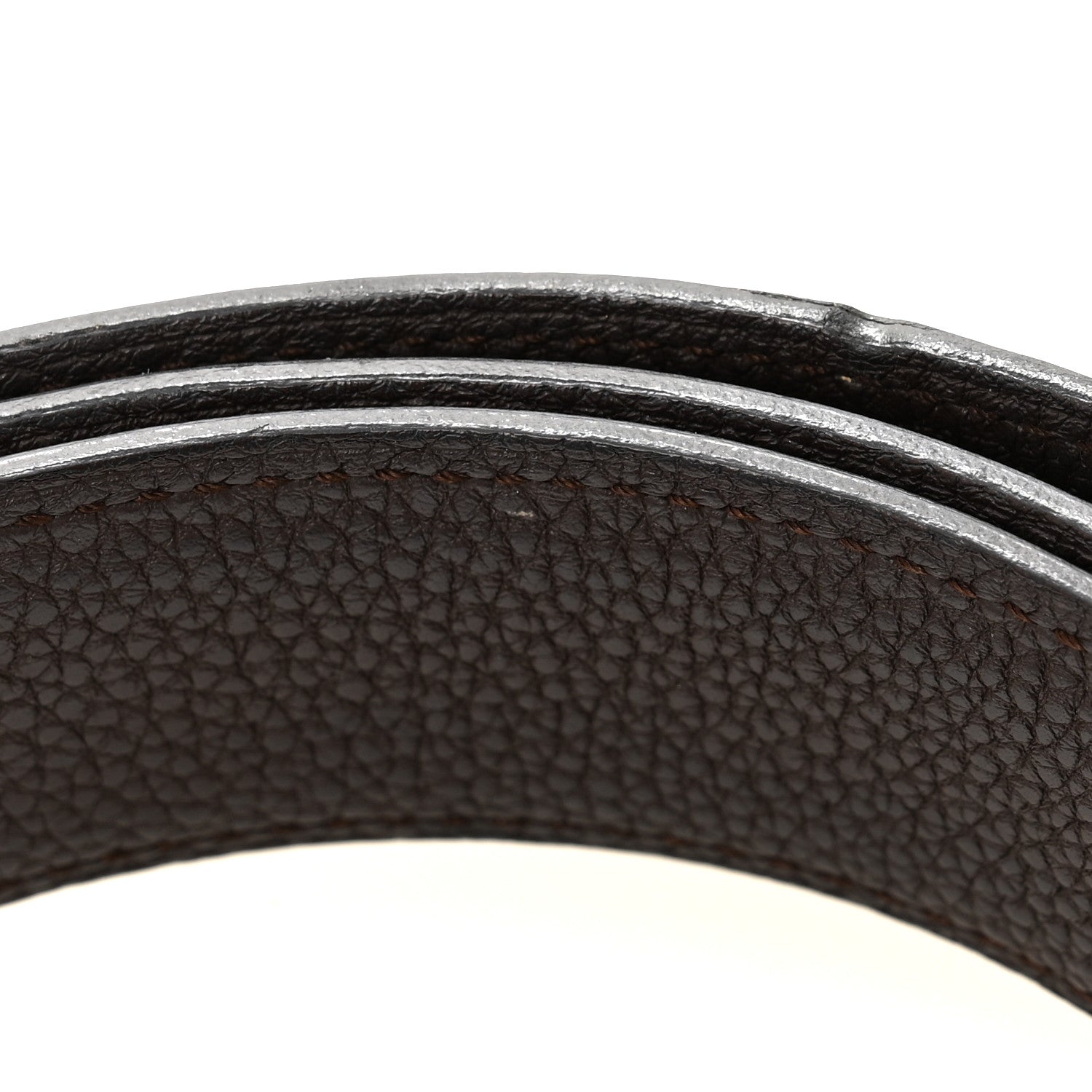 Hermes Box Togo Reversible 32mm H Belt 100 40 Black Chocolate 6 of 7