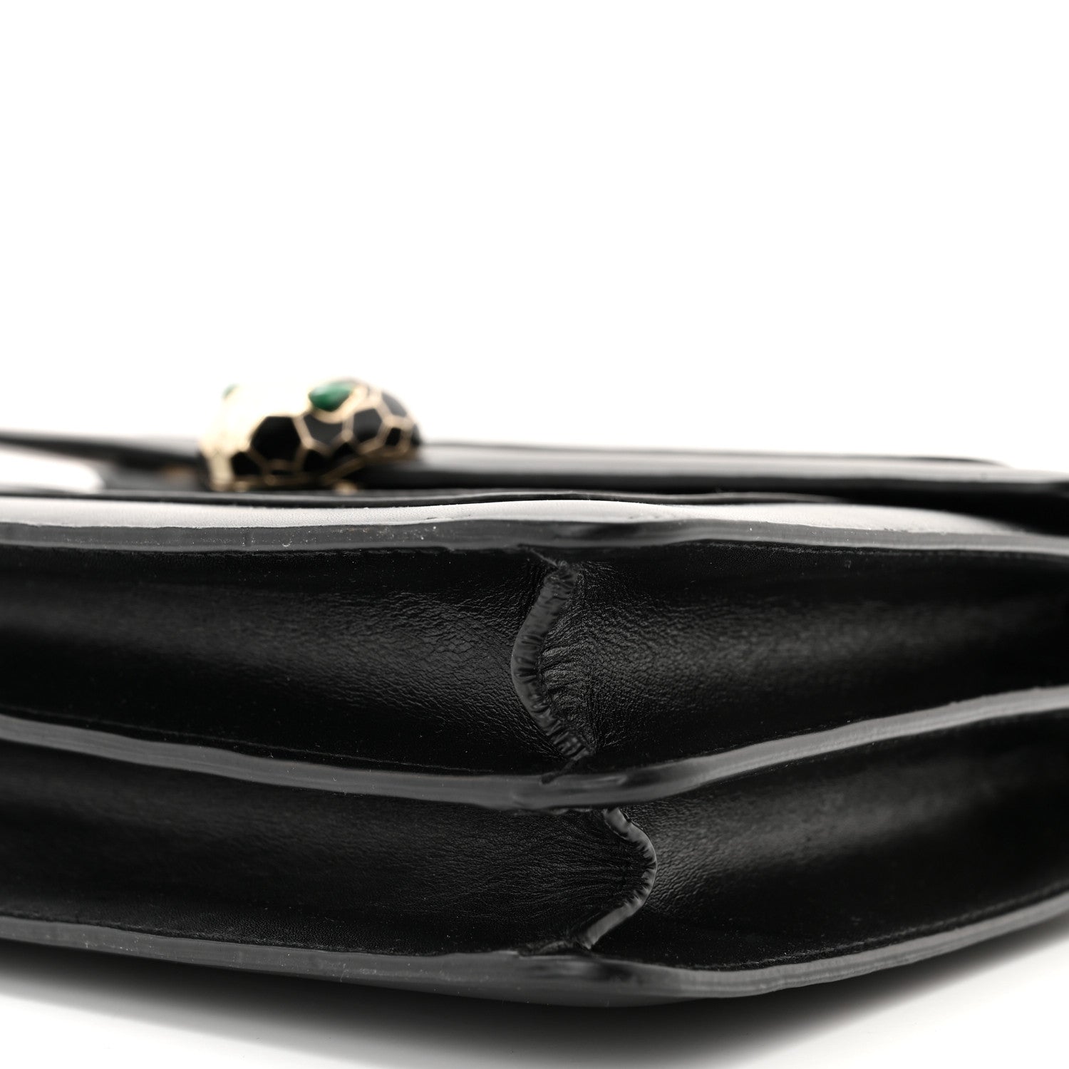 Bulgari Calfskin Serpenti Forever Shoulder Bag Black 10 of 11