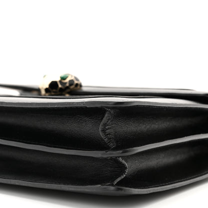 Bulgari Calfskin Serpenti Forever Shoulder Bag Black 10 of 11