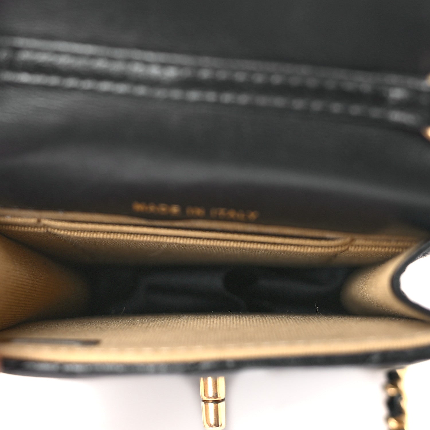 Chanel Lambskin Quilted Pearl Crush Phone Holder With Chain Black 6 of 11