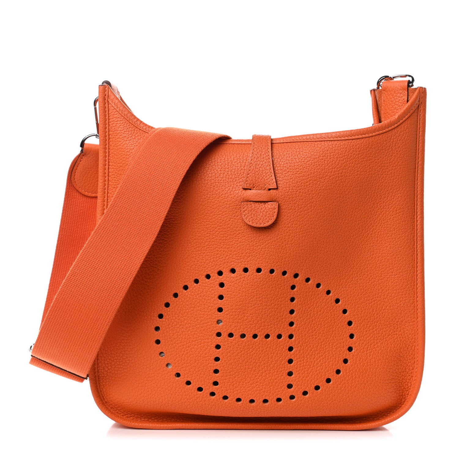 Hermes Taurillon Clemence Evelyne III PM Orange 1 of 10