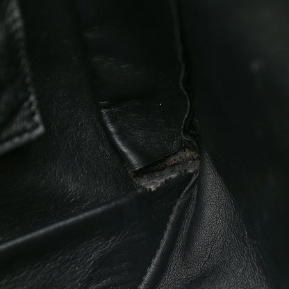 Celine Smooth Lambskin Horizontal Zipper Gusset Cabas Black 9 of 14