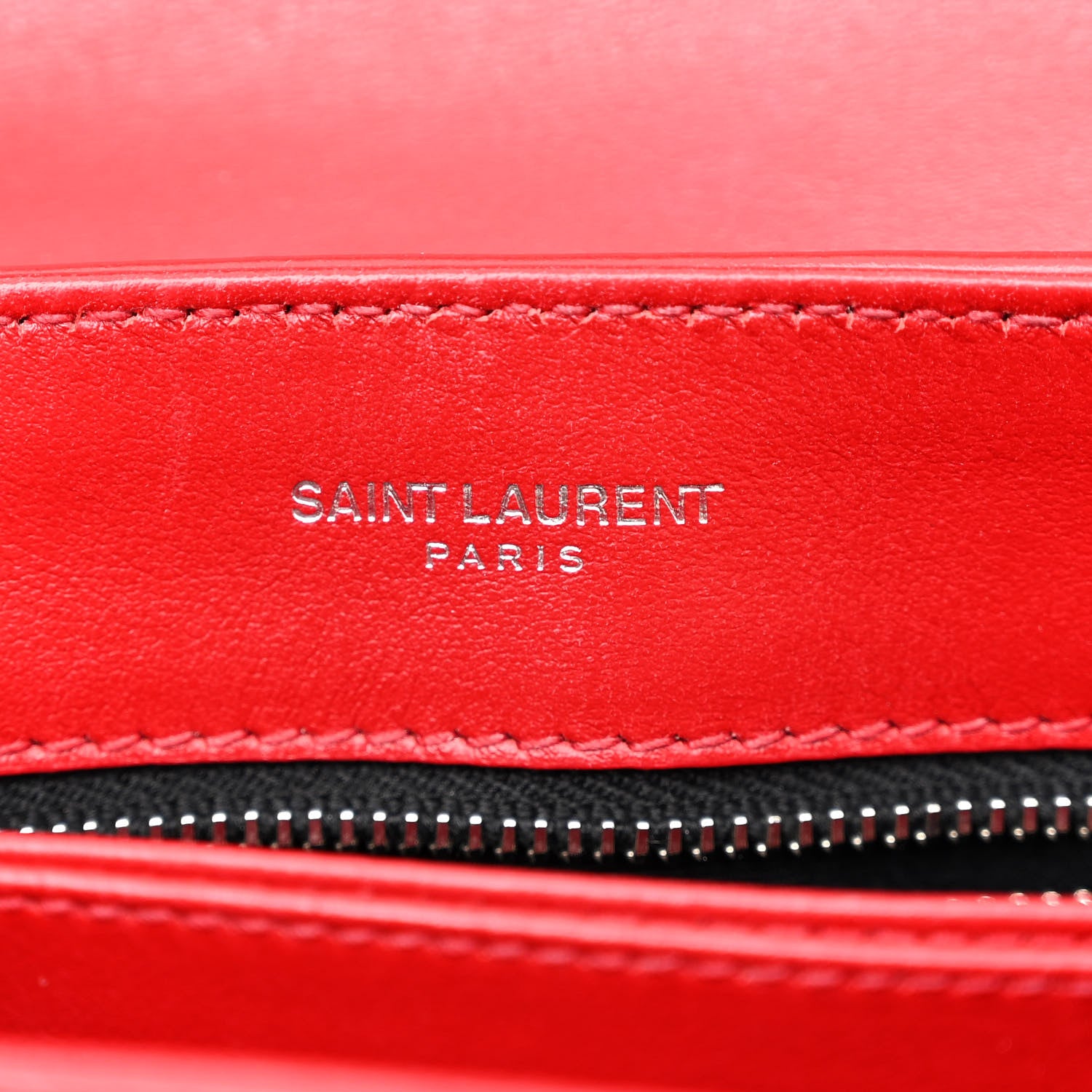 Saint Laurent Calfskin Y Quilted Monogram Toy Loulou Crossbody Bag Rouge Eros 7 of 12