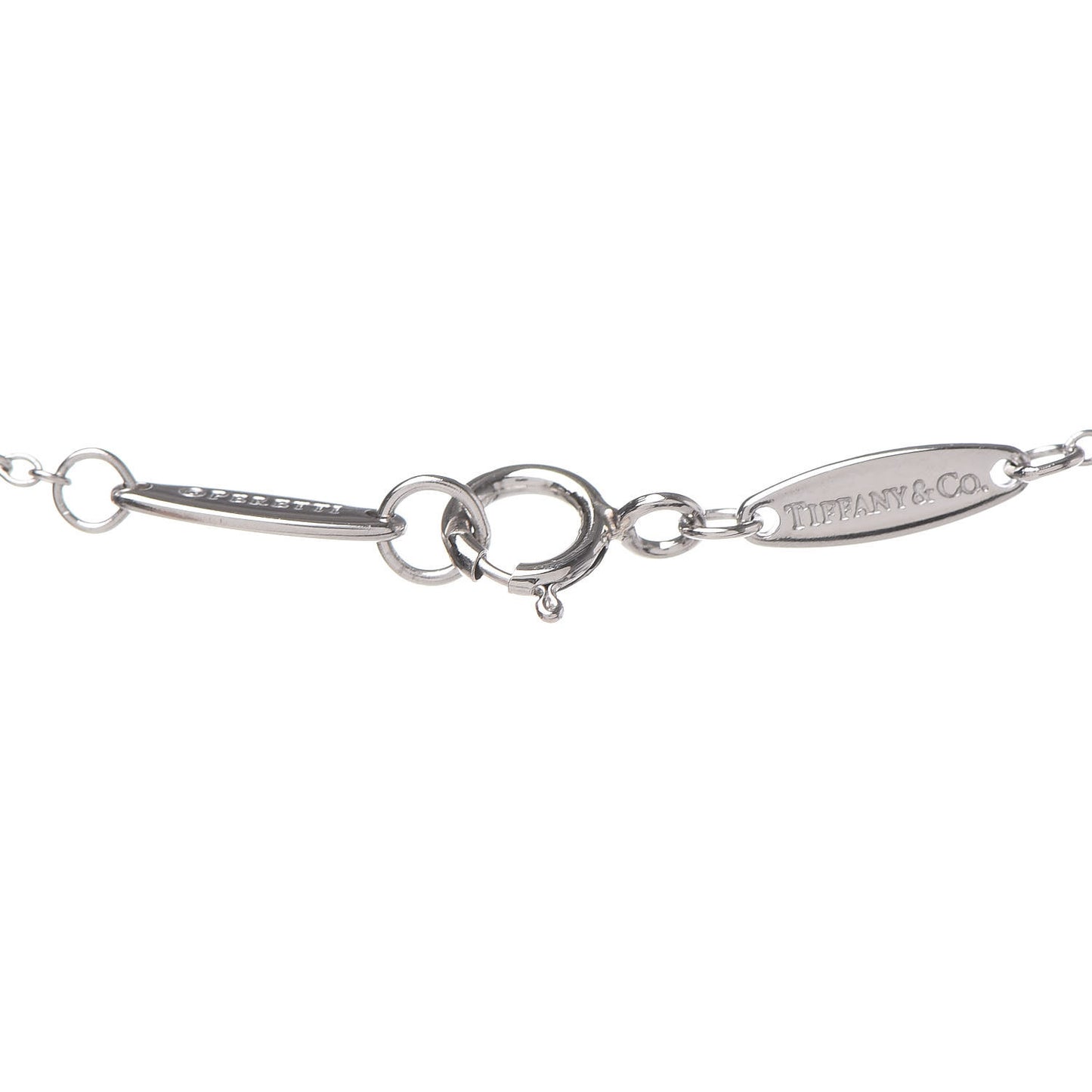 Platinum Diamond .14ct Elsa Peretti Diamonds by the Yard Pendant Necklace