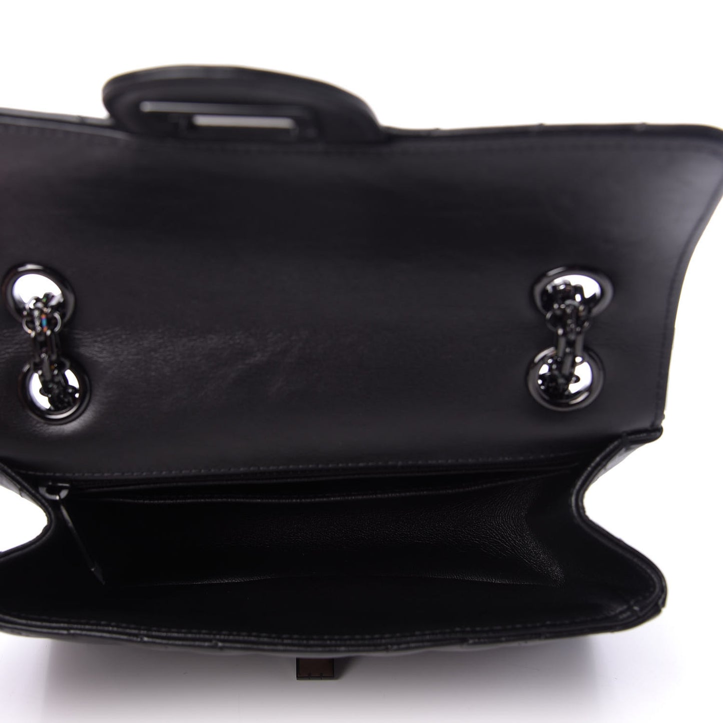 Aged Calfskin Chevron Quilted 2.55 Reissue Mini Flap So Black