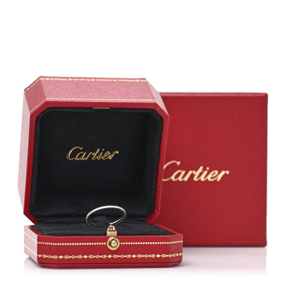 Cartier 18K White Gold Diamond 1.5mm Etincelle de Cartier Wedding Band Ring 57 8 5 of 5