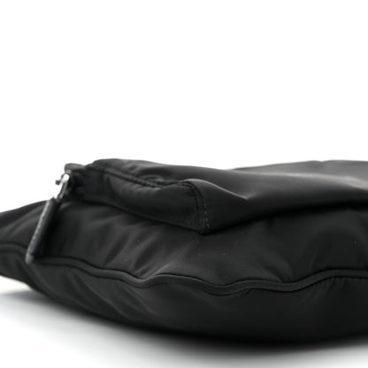Prada Tessuto Nylon Saffiano Flat Messenger Bag Black 9 of 10