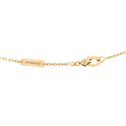 Van Cleef & Arpels 18K Yellow Gold Mother of Pearl Vintage Alhambra Pendant Necklace 4 of 6