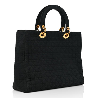 Christian Dior Nylon Cannage Large Lady Dior Black 3 of 20