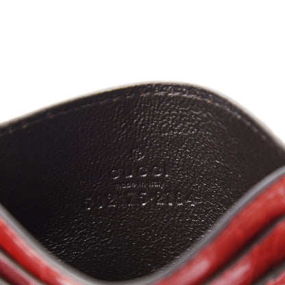 Gucci Alligator GG Marmont Card Holder Red 5 of 5