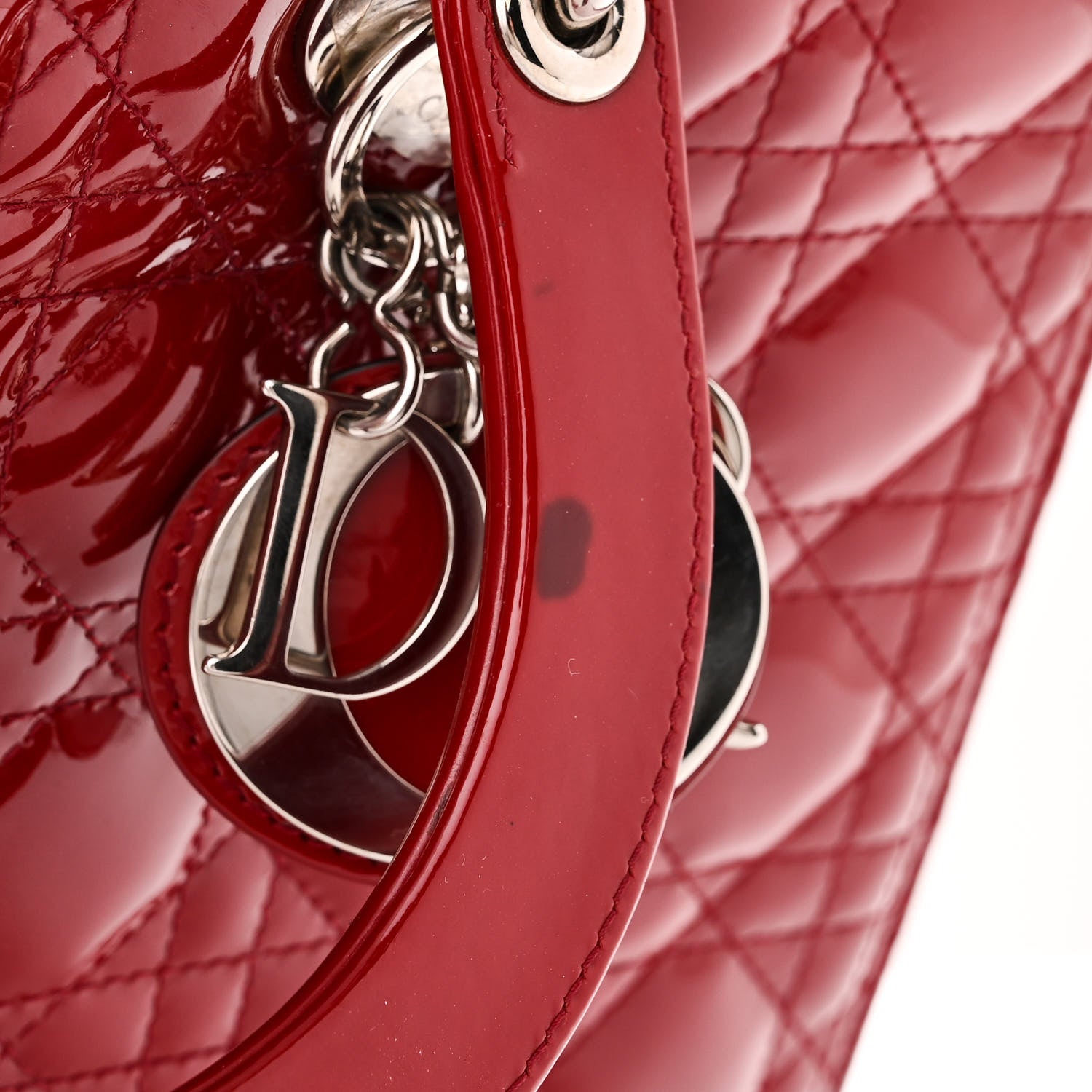 Christian Dior Patent Cannage Large Lady Dior Red 11 of 11