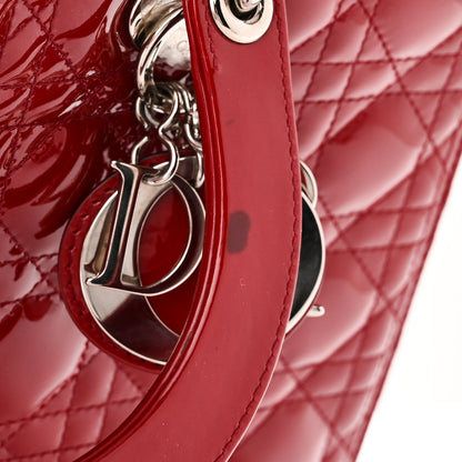 Christian Dior Patent Cannage Large Lady Dior Red 11 of 11