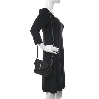 Saint Laurent Y Quilted Monogram Toy Loulou Chain Satchel Black 2 of 10