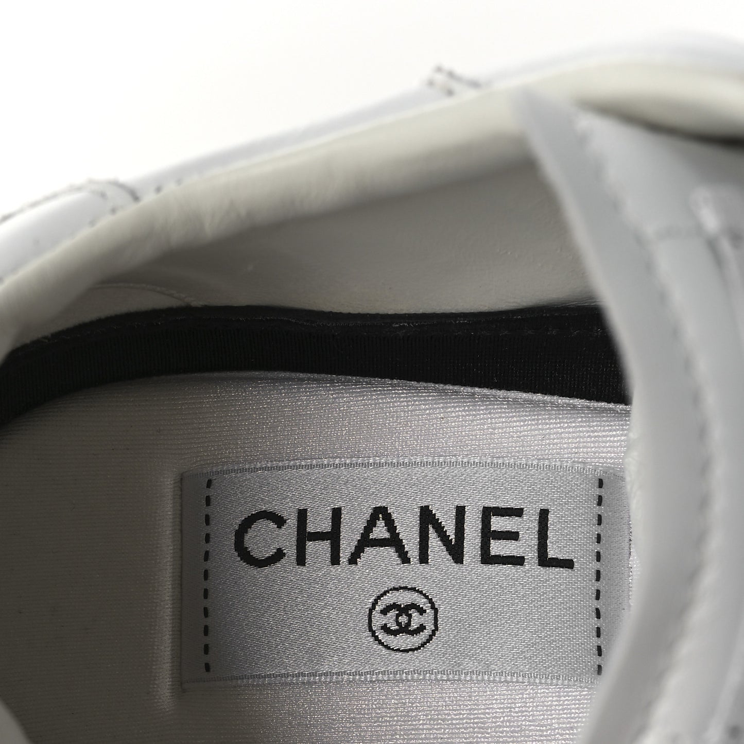 Calfskin Womens CC Sneakers 39.5 White