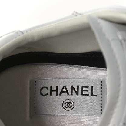 Chanel Calfskin Womens CC Sneakers 39.5 White 9 of 16