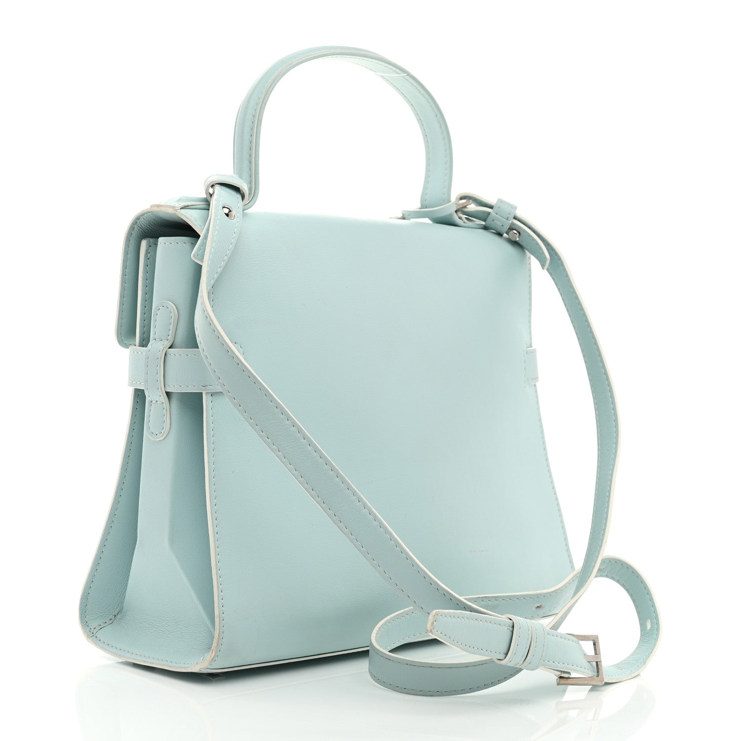 Delvaux Calfskin CM Tempete Satchel Light Blue 2 of 13