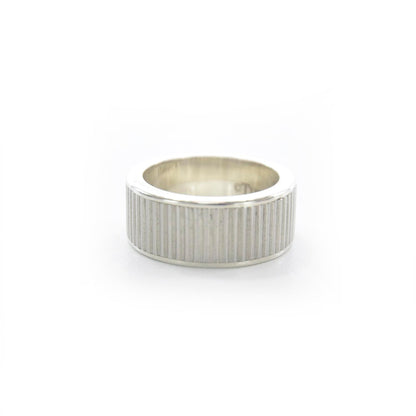Tiffany Sterling Silver 9mm Titanium Coin Edge Ring 7 1 of 4