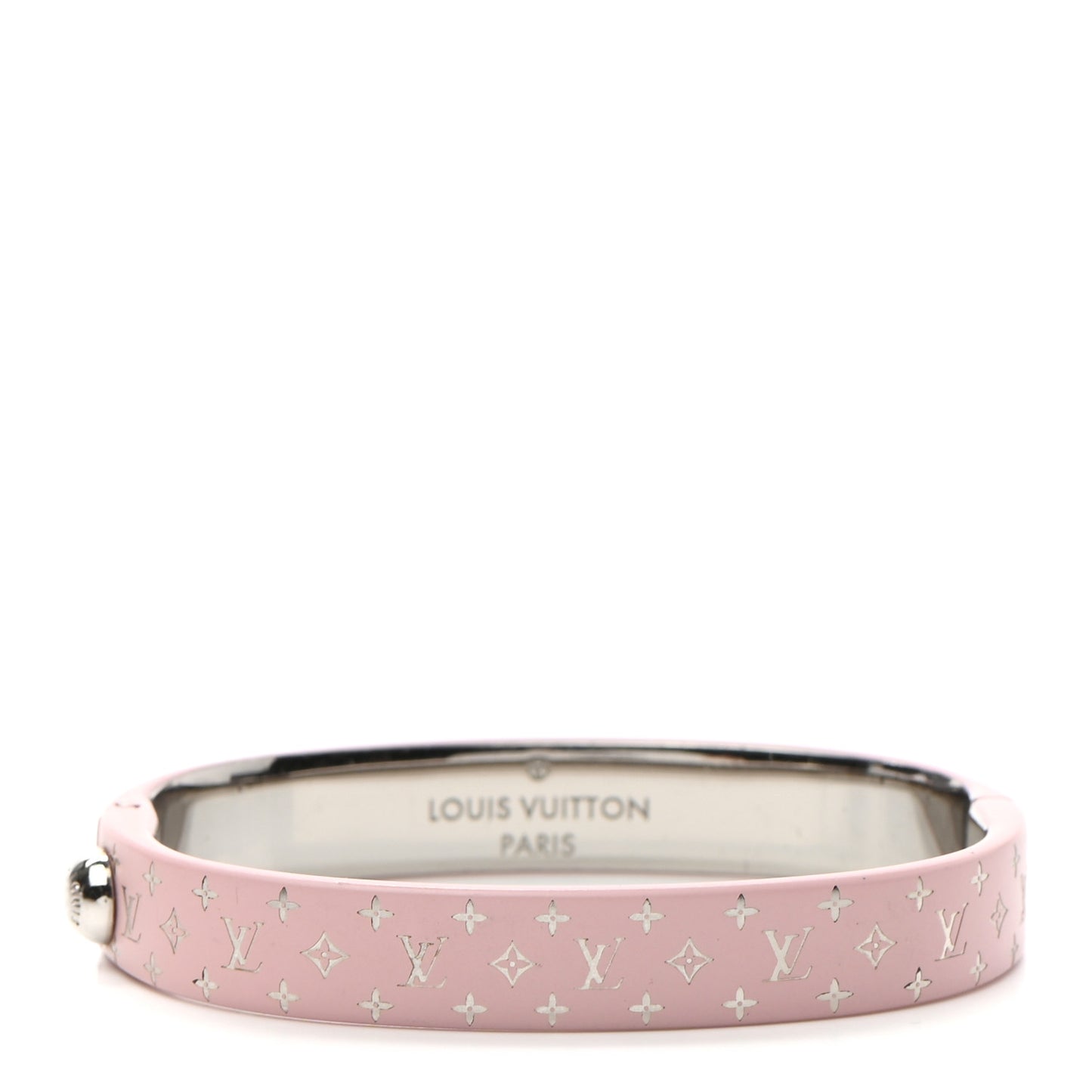 Monogram Nanogram Cuff S Pink Silver