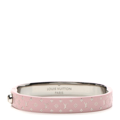 Louis Vuitton Monogram Nanogram Cuff S Pink Silver 1 of 5
