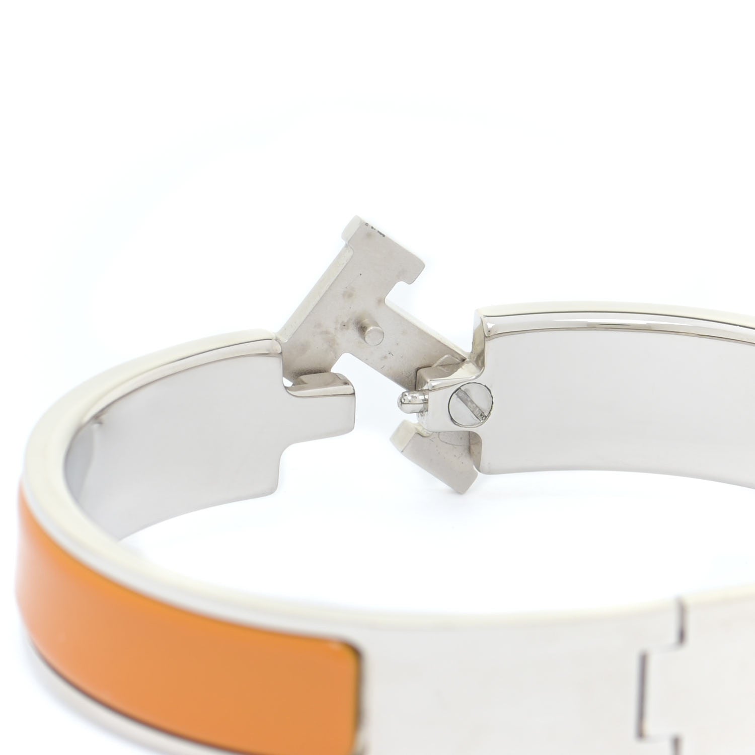 Hermes Enamel Narrow Clic Clac H Bracelet PM Curcuma 4 of 6