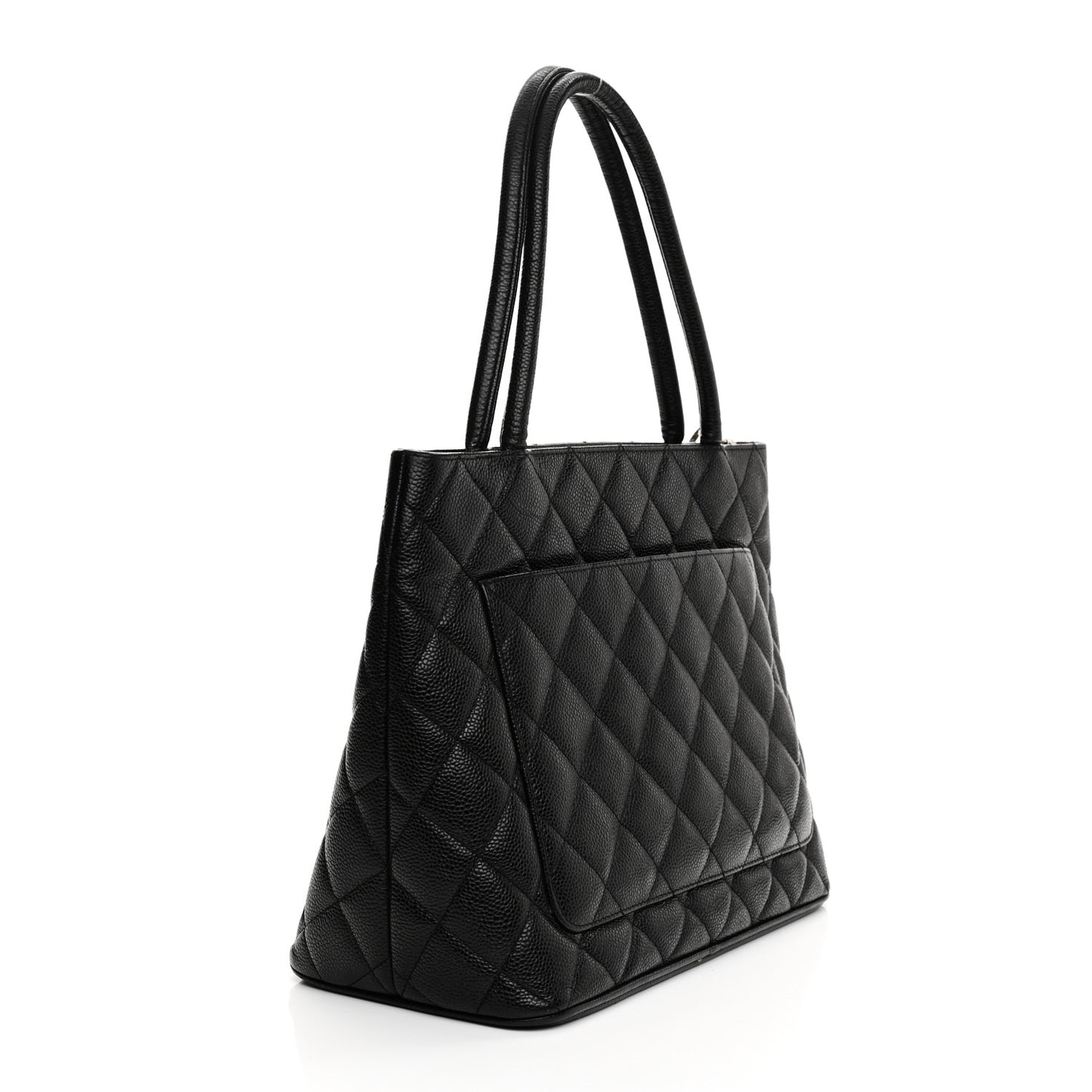 Caviar Quilted Medallion Tote Black