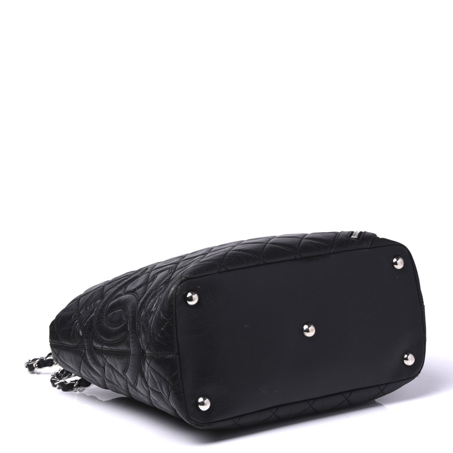 Chanel Aged Calfskin Quilted Large Cotton Club Tote Black 3 of 11