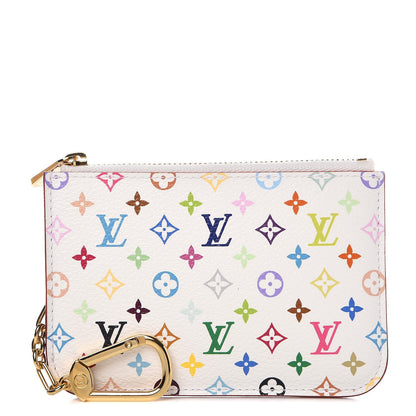 Louis Vuitton Monogram Multicolor Key Pouch White Litchi 1 of 8