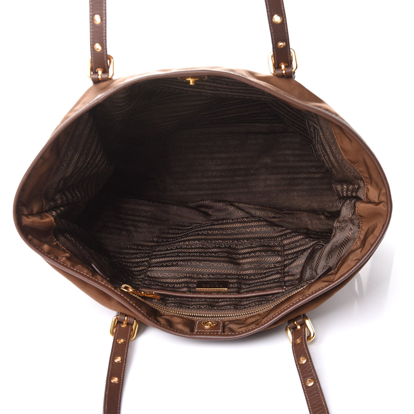 Tessuto Nylon Saffiano Shopping Tote Corinto